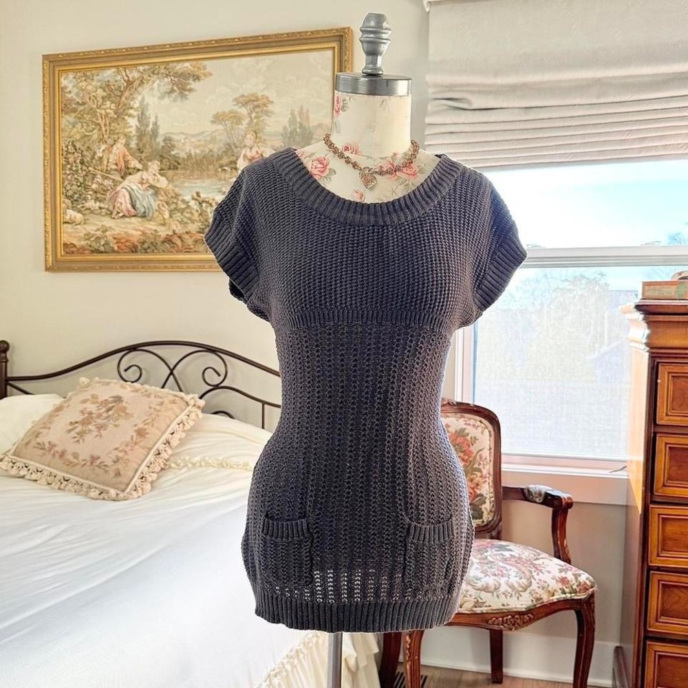 mini sweater dress  y2k mudd‎ knit mini sweater size medium